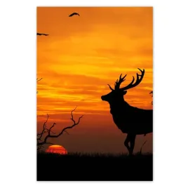 naklejki-40x60-jelen-i-zachod-slonca