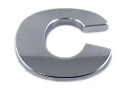 emblemat-litera-literka-cyfra-cyfry-chrom-c-c