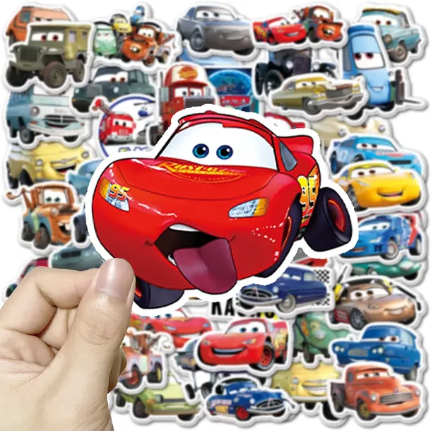 NAKLEJKI DLA DZIECI ZESTAW AUTA CARS ZYGZAK MCQUEEN KRESKÓWKA DISNEY 50 SZT