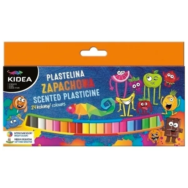 KIDEA PLASTELINA SZKOLNA ZAPACHOWA 24 KOLORY