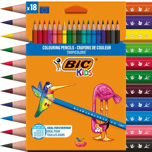BIC KREDKI 18 KOLORÓW TROPICOLOR INTENSYWNE KOLORY