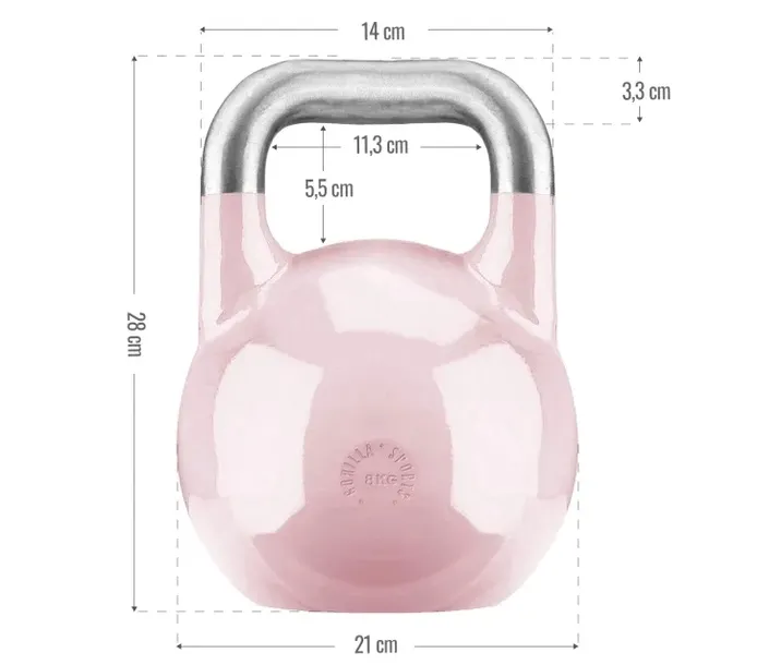 Kettlebell stalowy 8 kg hantel kula kettle Gorilla
