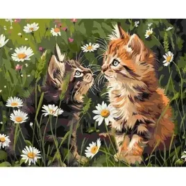 malowanie-po-numerach-koty-w-kwiatach-40x50cm