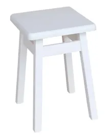 taboret-kuchenny-drewniany-stolek-prosty-bialy