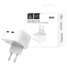 denmen-ladowarka-sieciowa-2x-usb-c-35w-bialy-dc20
