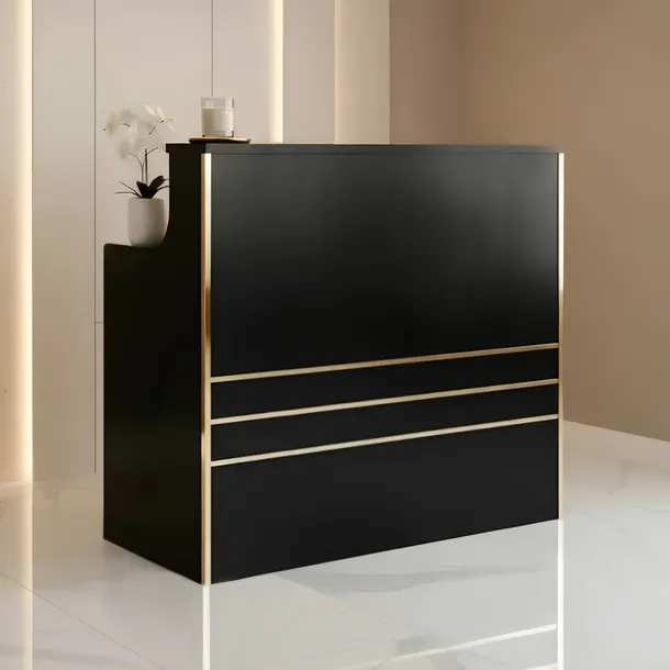 Recepcja fryzjerska lakierowana Alexa 120 cm kosmetyczna do salonu SPA