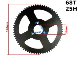 zebatka-tylna-25h-68z-otwor-26mm-hb-pocket-bike-nowa