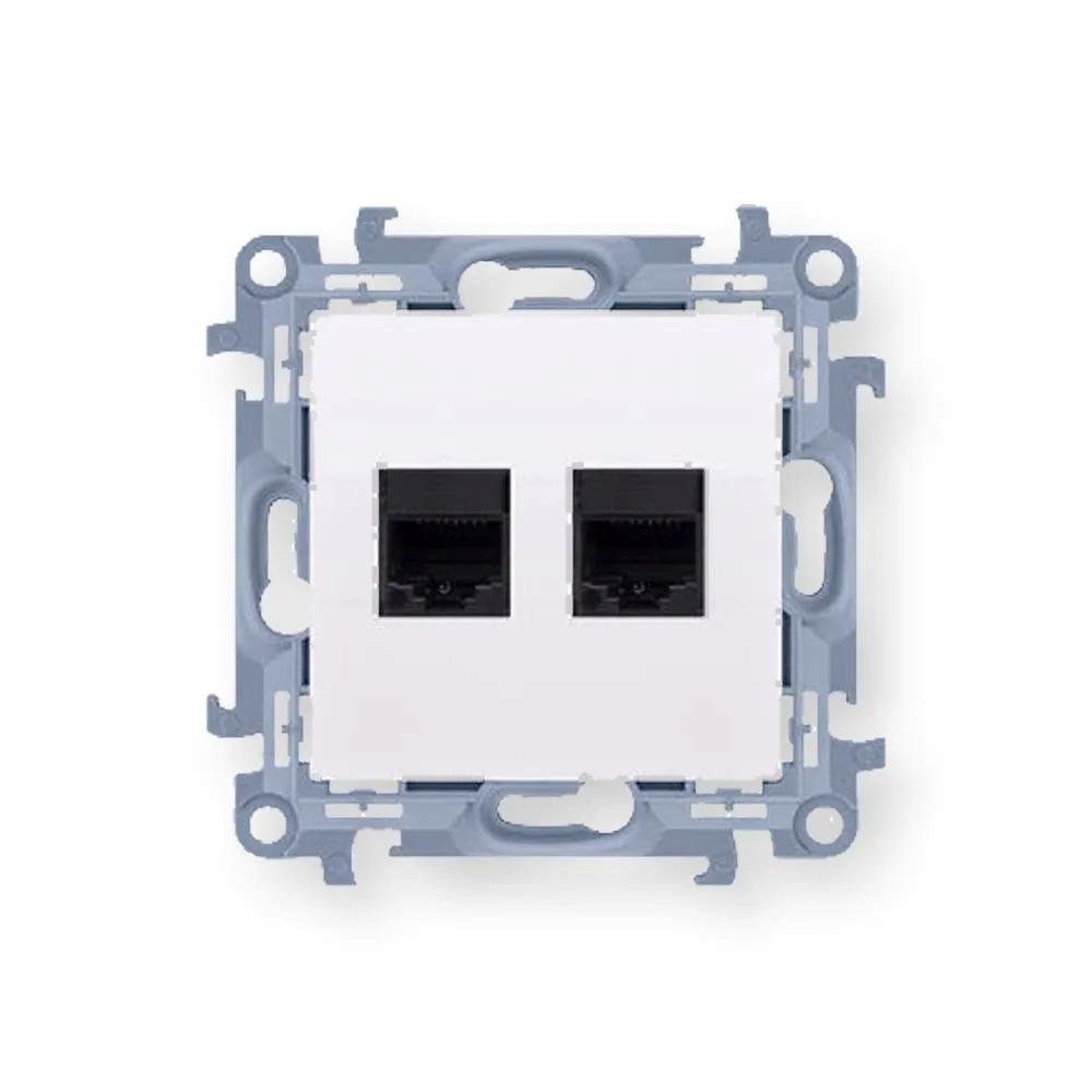 simon-10-gniazdo-komp-2x-rj45-kat-6-biale