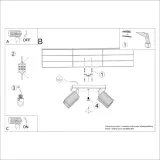 plafon-sufitowy-karbon-4-aluminiowy-4x-gu10-bezowy-do-salonu-sollux-stan-nowy-rodzaj-gwintu-gu10