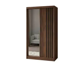 szafa-dwudrzwiowa-z-lustrem-120-cm-orzech-warmia-czarne-lamele-nela120