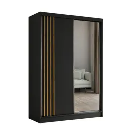 szafa-150-cm-z-lustrem-2-drazki-czarna-lamele-dab-artisan-nela150