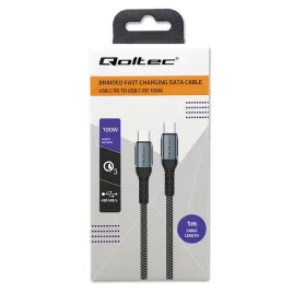 kabel-usb-qoltec-2-0-typ-c-or-usb-2-0-typ-c-100wor-qc-3-0-or-pd-or-1m-or-czarny