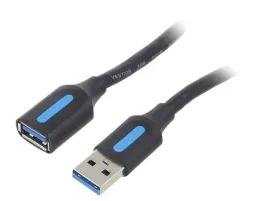 kabel-usb-3-0-usb-a-gniazdousb-a-wtyk-niklowany-3m-czarny