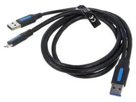kabel-usb-3-0-usb-a-wtyk-x2usb-b-micro-wtyk-niklowany-1m