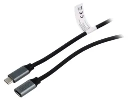 kabel-usb-3-0-usb-c-gniazdousb-c-wtyk-niklowany-1m-czarny