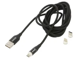 kabel-magnetycznausb-2-0-2m-czarny-480mbps-tekstylny-3a