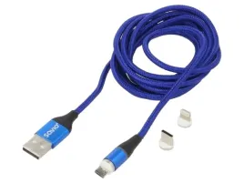 kabel-magnetycznausb-2-0-2m-niebieski-480mbps-tekstylny