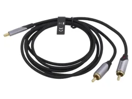 kabel-rca-wtyk-x2usb-c-wtyk-zlocony-15m-czarny-cu-29awg