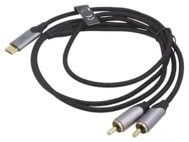 kabel-rca-wtyk-x2usb-c-wtyk-zlocony-1m-czarny-cu-29awg