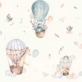 tapeta-dziecieca-flizelinowa-zwierzatka-i-balony