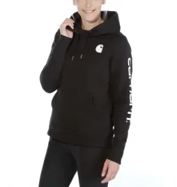 bluza-carhartt-clarksburg-sleeve-logo-hooded-black