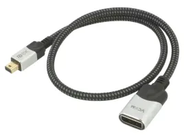 kabel-displayport-gniazdomini-displayport-wtyk-pvc-05m