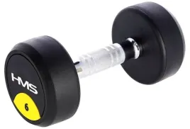 hms-hantla-hantelka-ciezarek-gumowany-chromowany-do-cwiczen-fitness-6-kg
