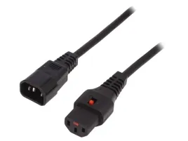 kabel-iec-c13-zenskiiec-c14-meski-pvc-2m-z-blokada-iec-lock