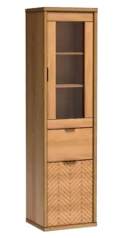 witryna-187x50x40cm-polki-szuflady-przeszklony-front-dab-karmel