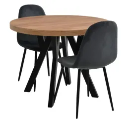stol-okragly-rozkladany-100x100-200-cm-2-krzesla-welur-szary