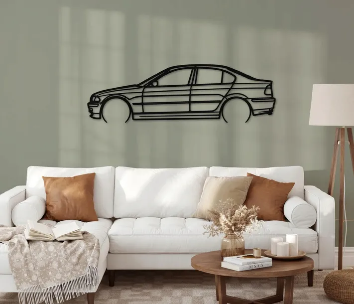 obraz-azurowy-samochod-bmw-e90-dekoracja-scienna-panel-100cm-motoryzacja