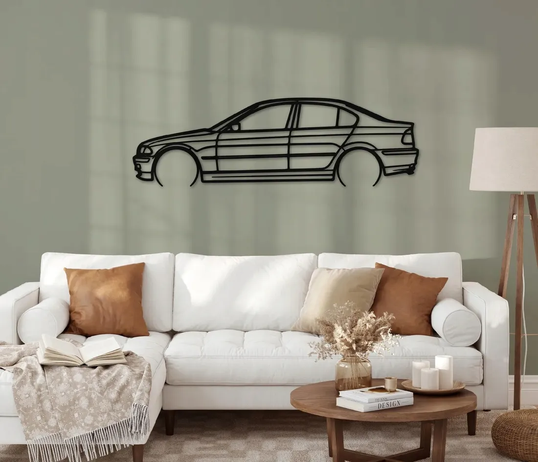 obraz-azurowy-samochod-bmw-e90-dekoracja-scienna-panel-100cm-motoryzacja