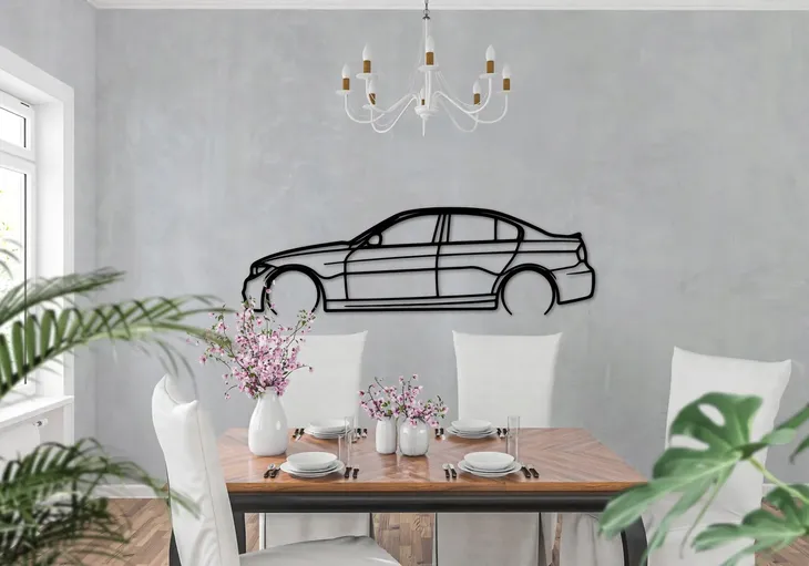 obraz-azurowy-samochod-bmw-e90-dekoracja-scienna-panel-100cm-motoryzacja-stan-nowy-wysokosc-produktu-30-5-cm