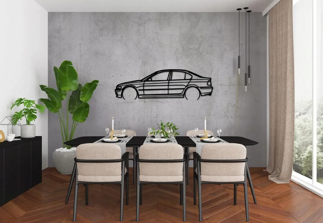 obraz-azurowy-samochod-bmw-e90-dekoracja-scienna-panel-100cm-motoryzacja