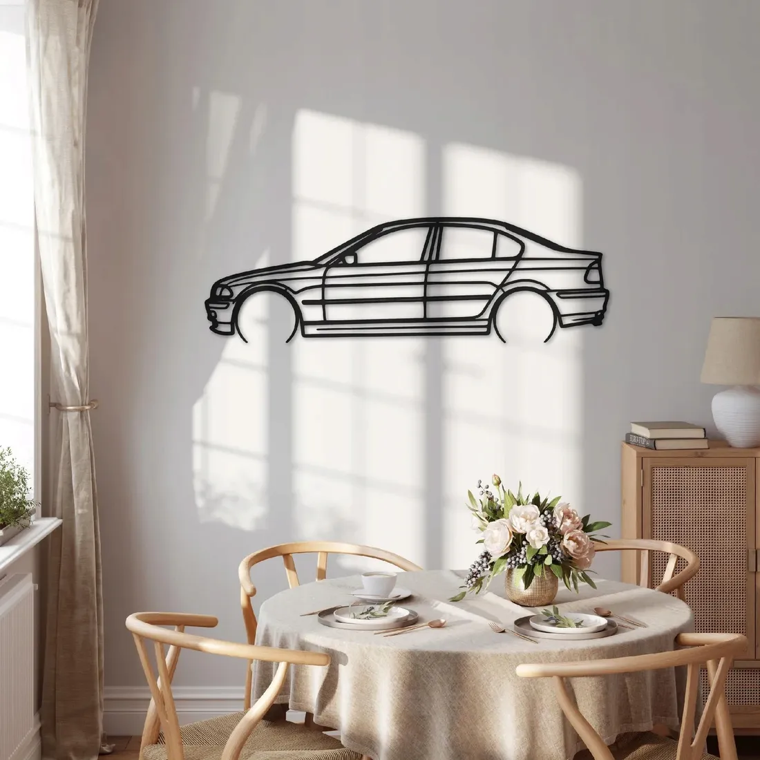 obraz-azurowy-samochod-bmw-e90-dekoracja-scienna-panel-100cm-motoryzacja