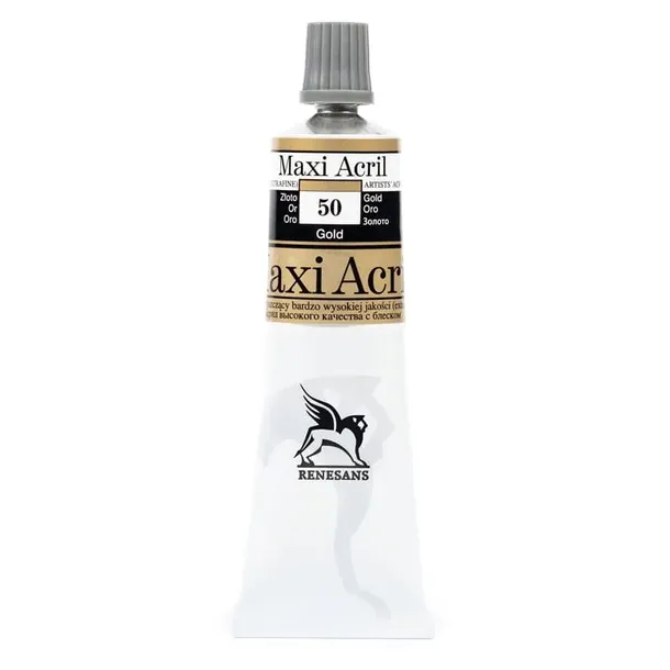 Farba akrylowa RENESANS Maxi Acril 60 ml (50 - złoto)