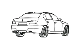 dekoracja-scienna-3d-samochod-bmw-e90-m5-tylny-widok-obraz-premium