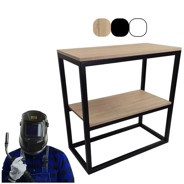 Stelaż pod akwarium 40x80x82cm 2 BLATY szafka akwariowa LOFT mocny metalowy