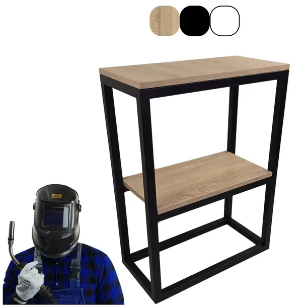 Stelaż pod akwarium 30x60x82cm 2 BLATY szafka akwariowa LOFT mocny metalowy