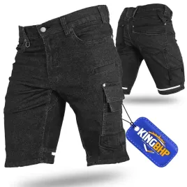 krotkie-spodenki-jeans-stretch-elastyczne-slimowane-spodnie-robocze-dzins