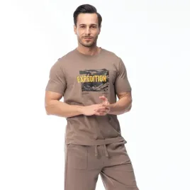meska-koszulka-z-krotkim-rekawem-hi-tec-reman-brazowa-outdoor-xl