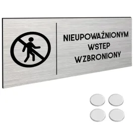 tabliczka-niepowaznionym-wstep-wzbroniony-dibond-tablica-na-drzwi-30x11cm