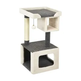 drapak-dla-kota-2-poziomowa-wieza-domek-dla-kota-legowisko-42-x-42-x-80-cm