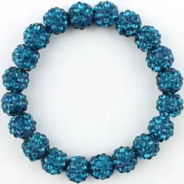 niebieska-bransoletka-z-koralikow-shamballa-elastyczna-recznie-robiona