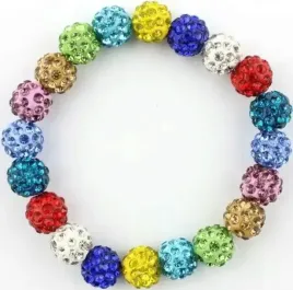 kolorowa-bransoletka-z-koralikow-shamballa-elastyczna-recznie-robiona