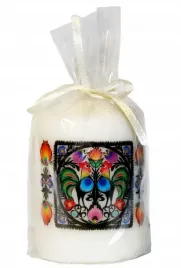 swieczka-folk-koguty-lowickie