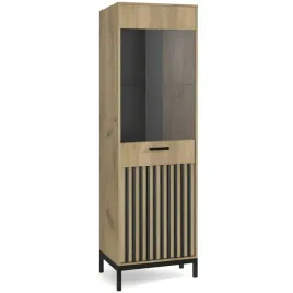 witryna-lamino-w-1-dab-czarny-nowoczesna-salon-sypialnia