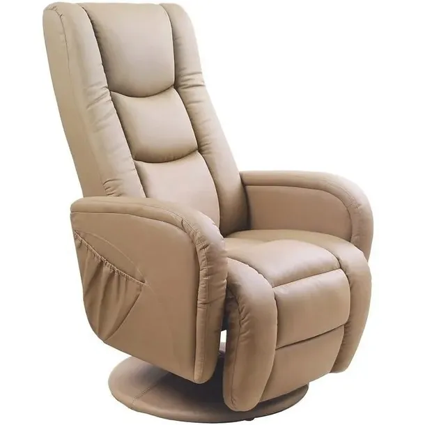 Fotel PULSAR Recliner z Funkcją Masażu i Podgrzewania Beżowy Salon