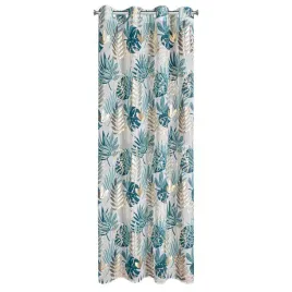 zaslona-140x250turkusowa-zlota-z-lyszczacym-nadrukiem-botanicznym