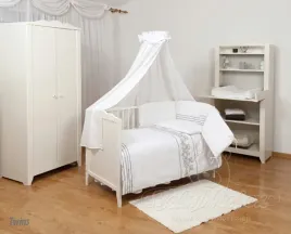 posciel-100x135-bianco-twins-misie-biala-szara-z-ochraniaczem-babymatex